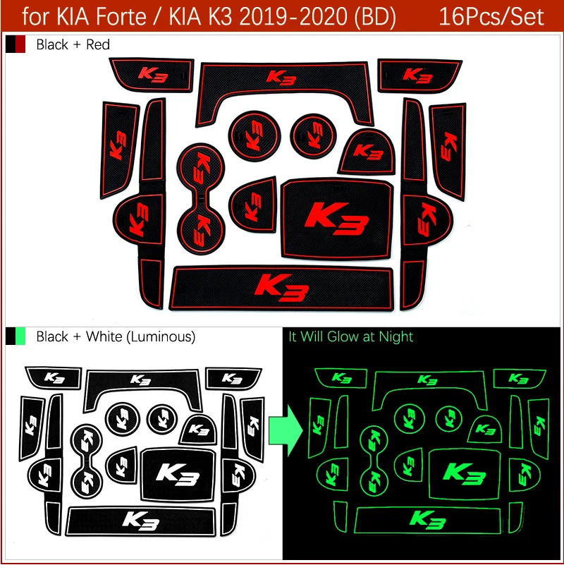 Противоскользящий коврик для Kia Forte BD Cerato K3 VivaroAccessories, слот для ворот, противогрязный коврик для двери, интерьер автомобиля