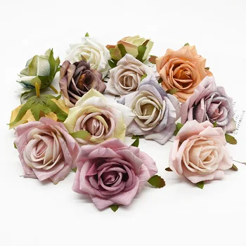 

10 Pieces Artificial rose Home decoration accessories wedding bridal accessories clearance scrapbooking Garland Diy Brooch Gifts