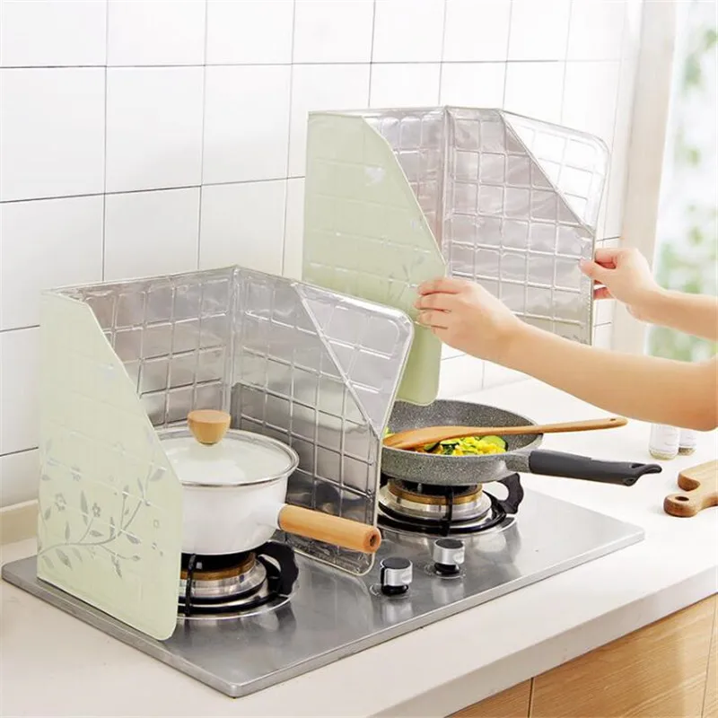Foldable aluminium foil oil splash proof plate Gas Stove anti splatter