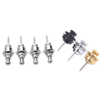

7pcs Skidproof Chrome Round Head Strap Lock for Guitar Bass - 4 Pcs Silver & 3pcs (1pcs for each Gold,silver,black)