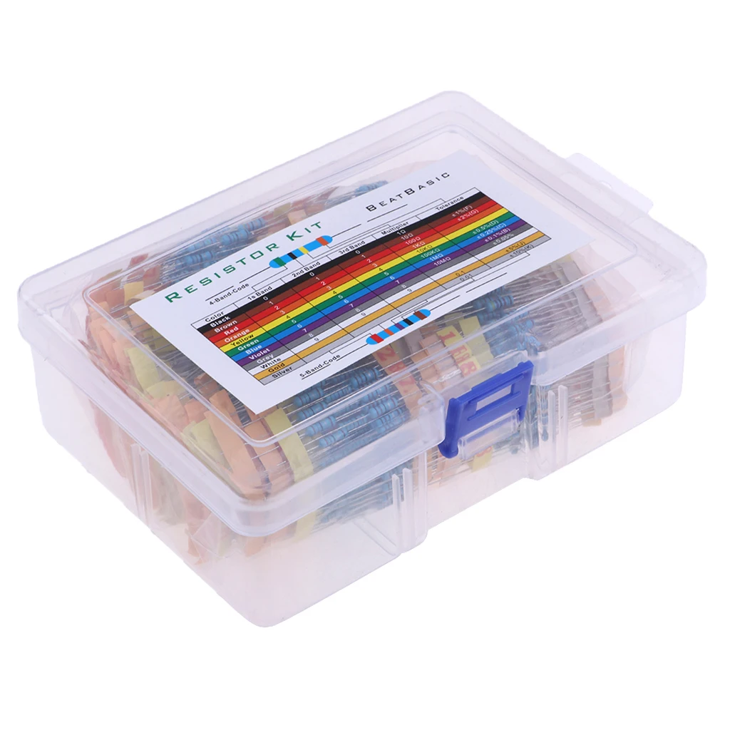 Resistor Assortment Kit-Set Of 1100 Assorted Resistors Box Kit 0.1R -10M Ohm