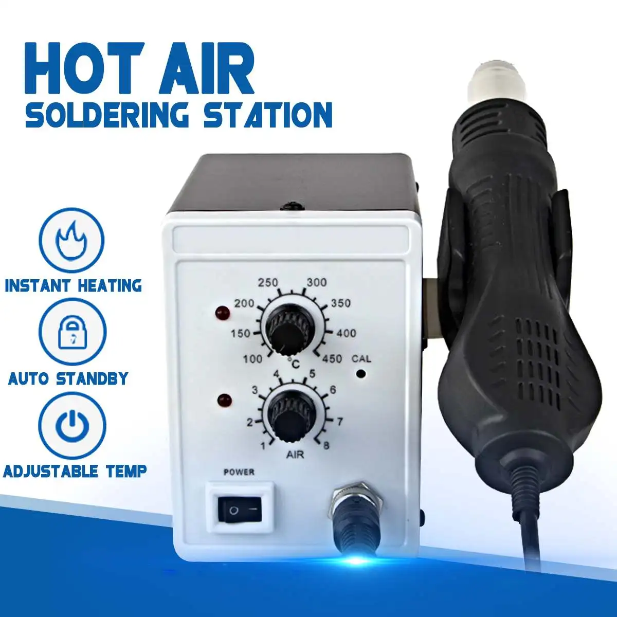 

Becornce YG858A+ Hot Air Gun 700W LED Digital Display Adjustable Temperature Portable Handheld Mobile Phone Repair DIY Tool