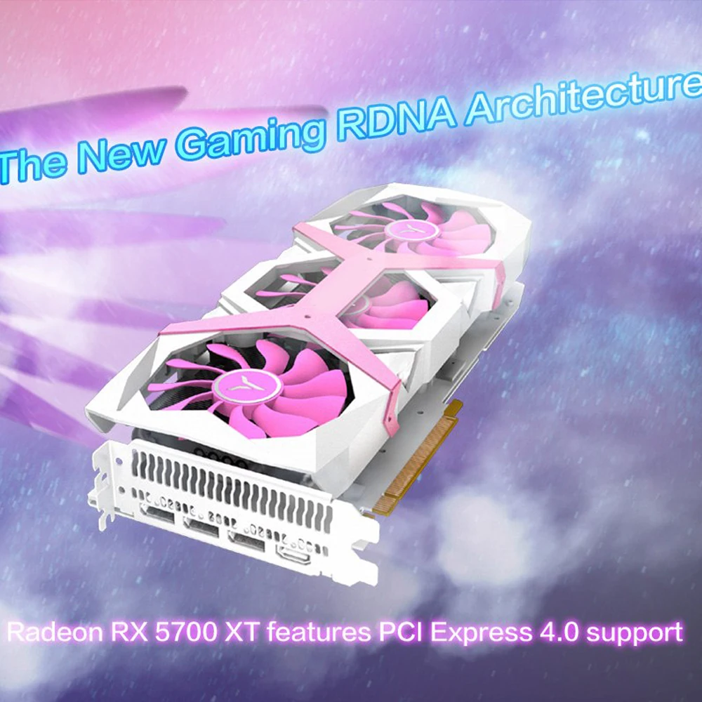 Yeston Radeon RX5700XT GPU 8G/256bit/DDR6/7nm PCI Express x16 3,0 видеокарта HDMI+ 3* DP для рабочего стола