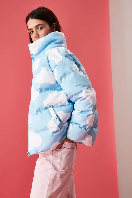 Trendyol Cloud Pattern Oversize Inflatable Coat Twoaw21mo0156 - Jackets -  AliExpress