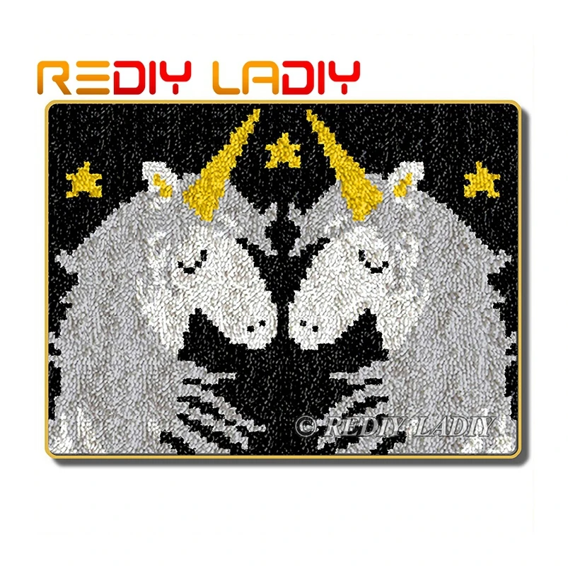 Ковер с защелкой белый ковер единорогом и любовью вязаный крючком 100% акриловая