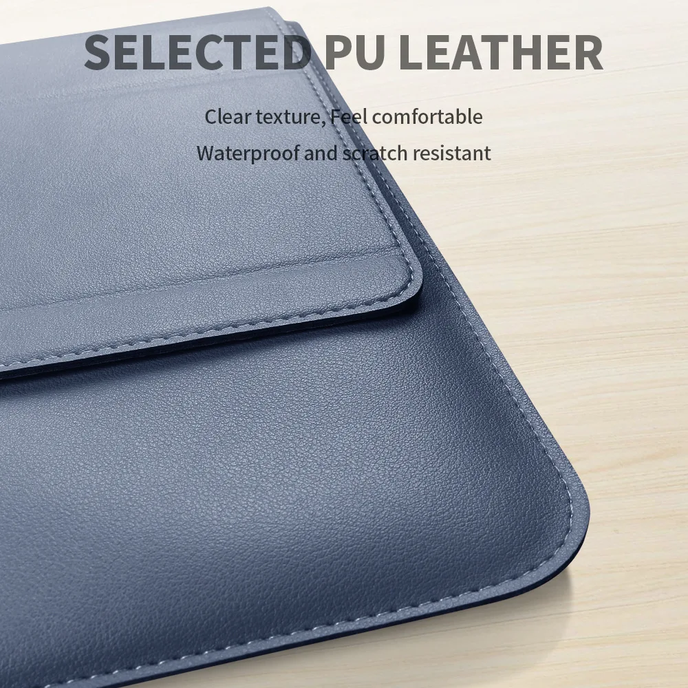 Laptop Sleeve Case Bag For MacBook Air Pro M1 13 A2338 A2337 PU Leather Laptop Carry Sleeve for 12 13 13.3 16 Leather Sleeve Bag