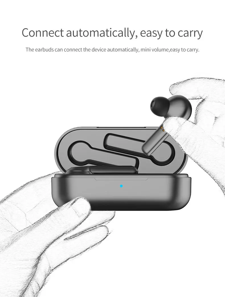 Smart Touch Управление Шум снижение HIFI Звук Наушники Беспроводной Bluetooth 5,0 наушники мини музыкальные наушники с зарядный чехол
