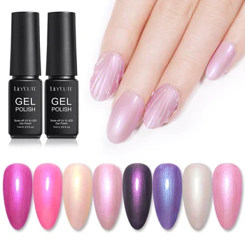

LILYCUTE 7ml Pearl Shell Gel Polish Shiny Glitter Gel Soak Off UV Gel Polish Nail Art Gel varnish