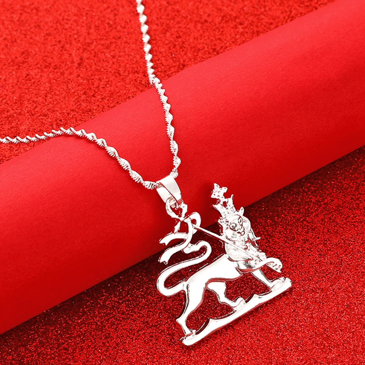 Ожерелье с подвеской в виде льва Эфиопии женское ювелирное изделие ожерелье