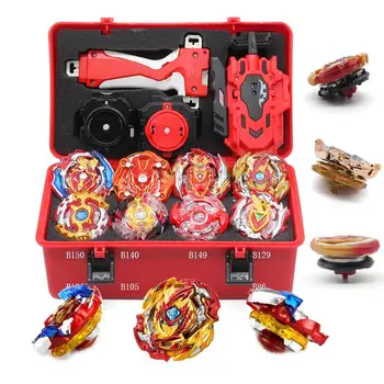 

New Game Beyblade Burst Split B-149 Arena Bayblade Set Metal Fusion Combat Gyro 4D with 4 Launchers, Can Rotate Upper Blade Toy
