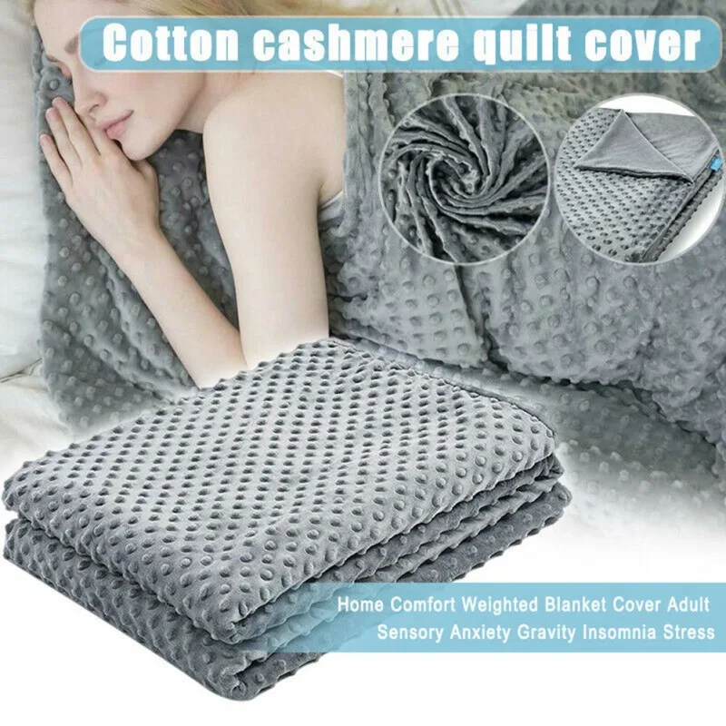 Household Cotton Weighted Gravity Blanket Breathable Crystal Velvet Quilt For Adult Decompression Gravity Cover Sleep Blanket