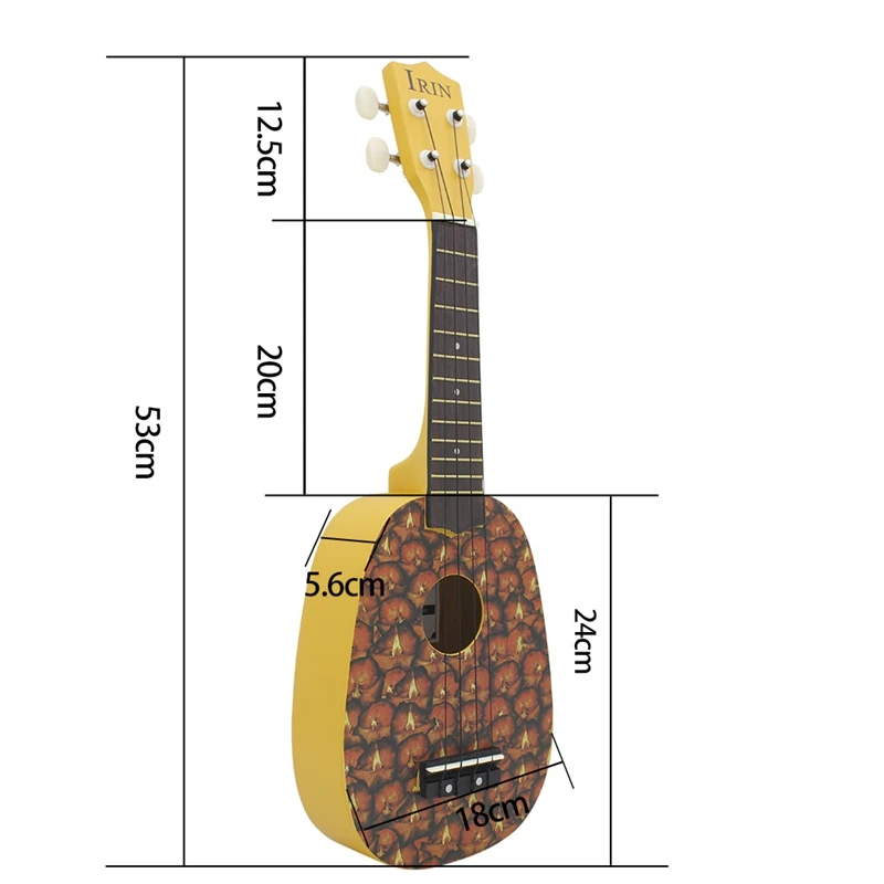 IRIN Высокое качество 21 дюймов Ukelele 4 струны Гавайские гитары укулеле прекрасный ананас липа струнный музыкальный инструмент Рождественский подарок