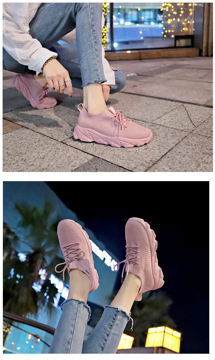 Tenis Feminino Female Platform Sneakers Women Tennis Shoes for Outdoor Lace Up Air Mesh Shoes Ladies Zapatillas Mujer