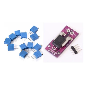 

60Pcs 3296W Multiturn Trimmer Potentiometer Kit & 1Pcs Acs758Lcb 50A Range Linear Current Sensor