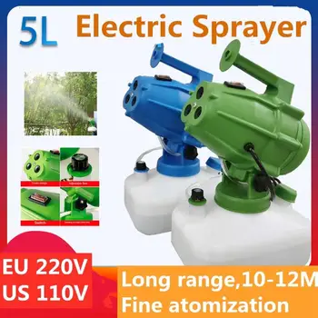 

New 5L 1200W Electric Sprayer Fogger EU US 110V 220V 3 Hole high-power Disinfection Atomizer Sterilization 6 Fog Volume