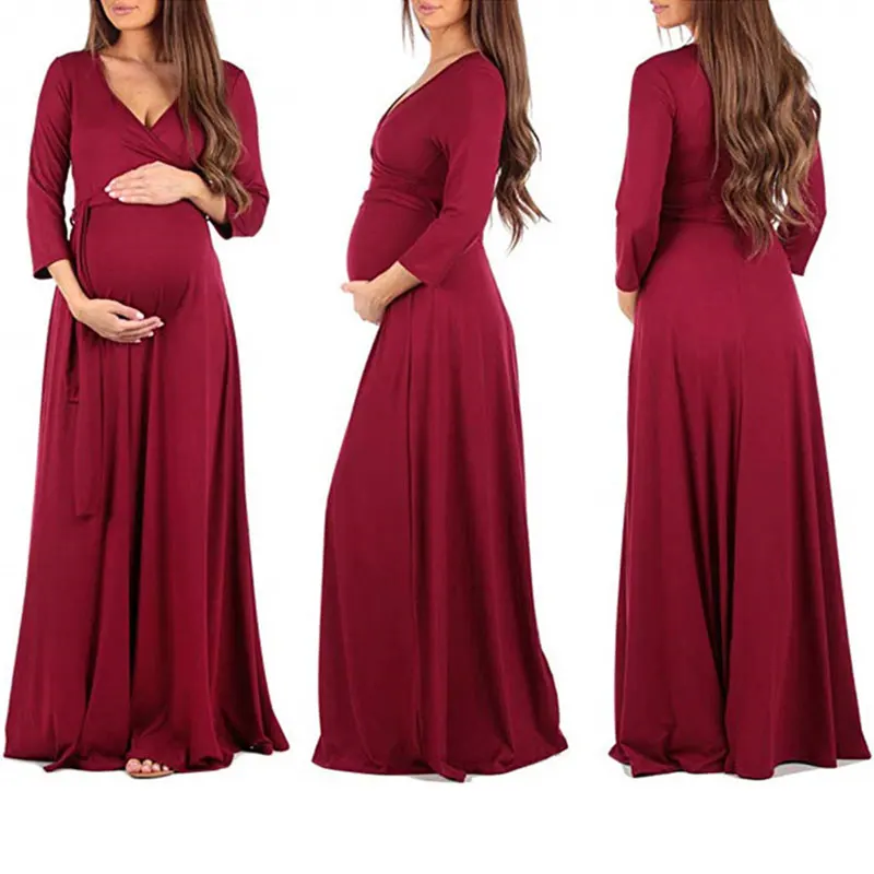 Colorful Maternity Dresses Pregnancy Clothes For Pregnant Women Vestidos Pregnant Dress For Photo Shoot  Maxi Dress Clothes