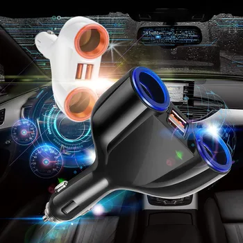 

DC 5V 2-Way Car Cigarette Lighter Socket Splitter Adapter 2.1A Dual USB Charger For 12-24V Car SUV Off-Road Vehicle And Minivan