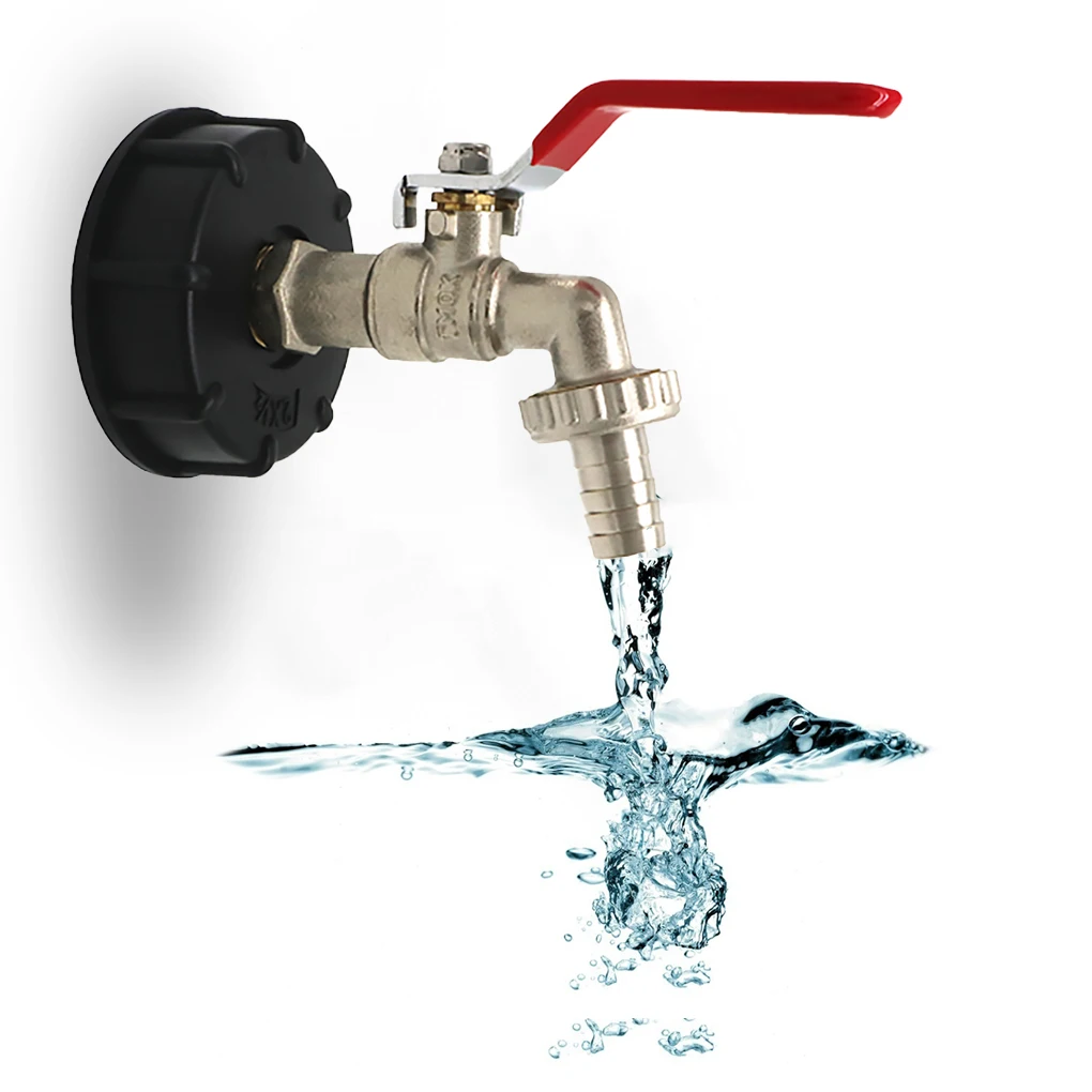 

60mm Ibc Tank Adapter Ton Barrel Tap Adapter Thread Connector 1/2â€ Ibc Adapter Replacement Valve Fitting Parts Gardening Tools
