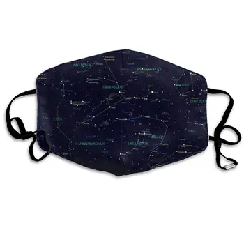 

NiYoung Women Men Teens Washable Reusable Face Masks with Elastic Ear Loop, Anti Dust Pollution Face Mask (Starry Sky