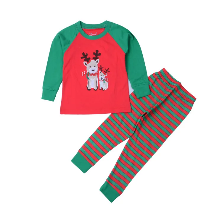 Рождественский стиль, Детская домашняя одежда, пижама для мальчиков, спортивный костюм с длинными рукавами, весна-лето, хлопок