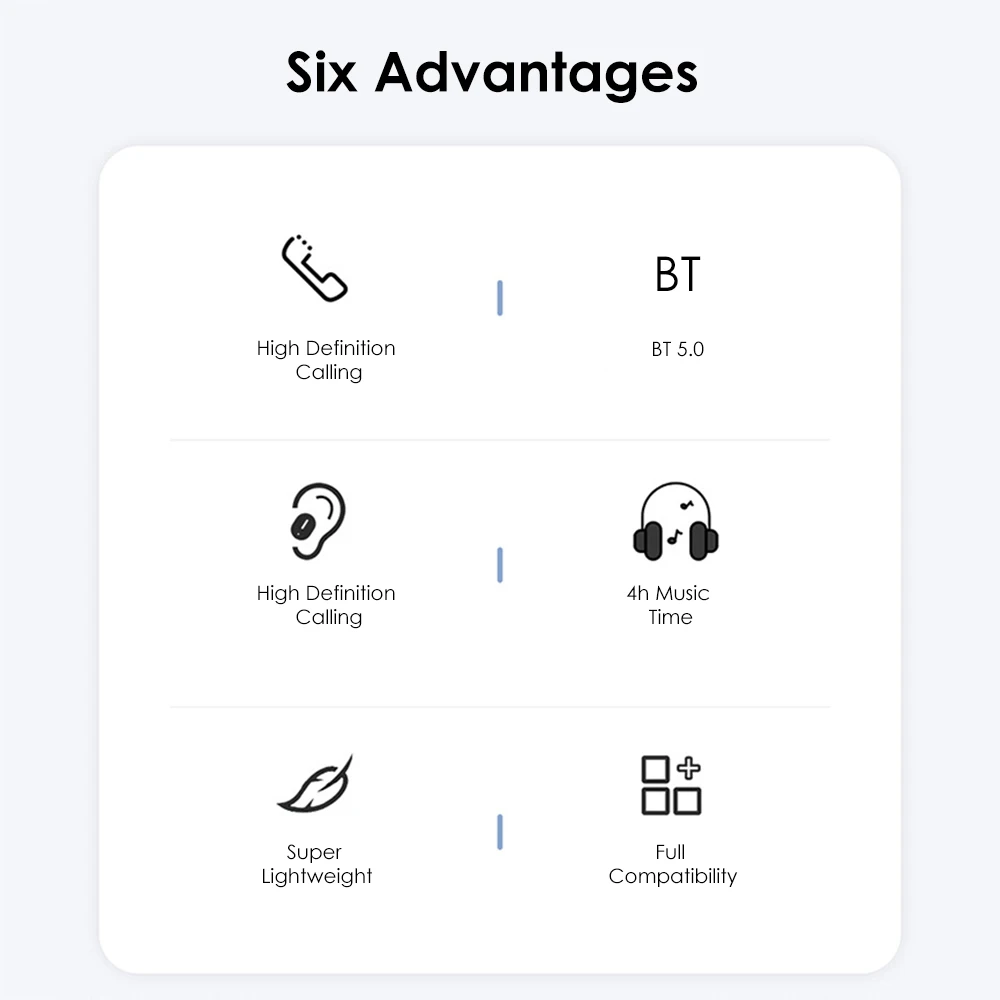 T9S наушники-вкладыши TWS Bluetooth наушники стереофонический двойные мини для наушников-вкладышей Водонепроницаемый спортивные Беспроводной наушники с зарядный чехол
