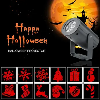 

12 Pattern Christmas Projector Lights RGB Colorful Rotating Waterproof Outdoor Laser Projector New Year Party Garden Decoration