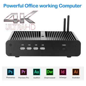 

10th GEN New Fanless Mini PC Intel i7 10710U 10510U Desktop PC Windows 10 12*DDR4 M.2 NVMe+Msata+2.5''SATA 4K HTPC