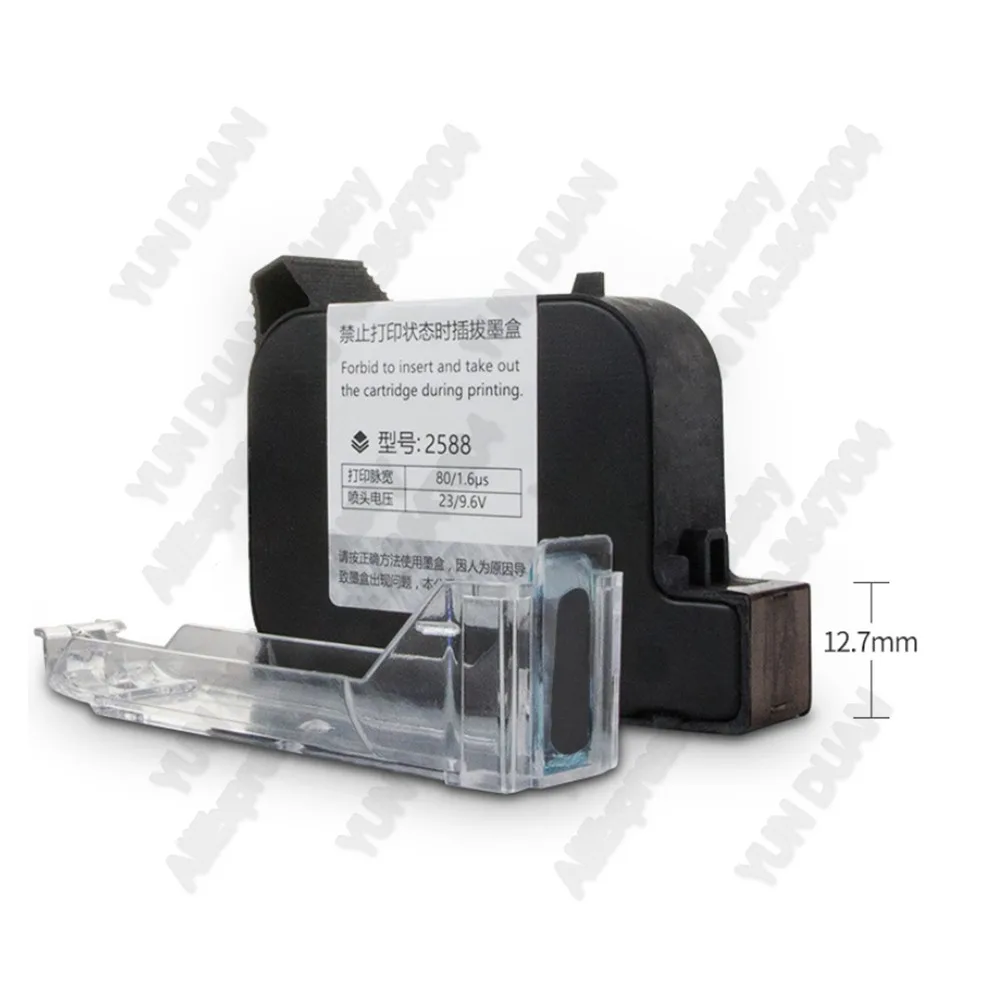 

2588 42ML Black printer ink cartridge quick-drying 12.7mm print height Universal unencrypted cheap for Handheld Inkjet printer