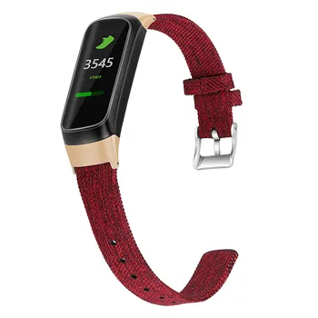 

For Samsung Galaxy Fit SM-R370 Canvas Nylon Watchband Watch Strap Replacement Watch Accessories