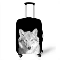 Black White Animals Luggage Cover Lions Tigers Horses Pattern 18-32 Inch Suitcase Covers High Elastic Travel Trolley Case Cover 2