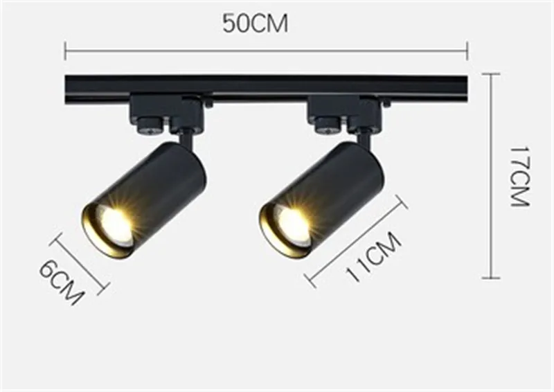 Современные направляющие прожекторы светодиодные потолочные лампы гостиной стены прохода бар Gu10 трек свет с Рельсом