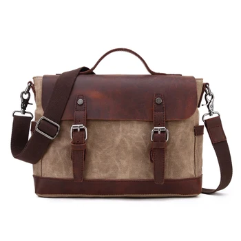 

Messenger Bag for Women - Canvas 15.6 Inch Laptop Satchel Computer Briefcase Mens Crossbody Bag School