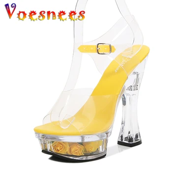 Solid Color Pointed Toe French Heel Dress Pumps, Women's Rhinestone Decor Sexy Yellow Shoes,SUN/UV Protection,Breathable,Temu