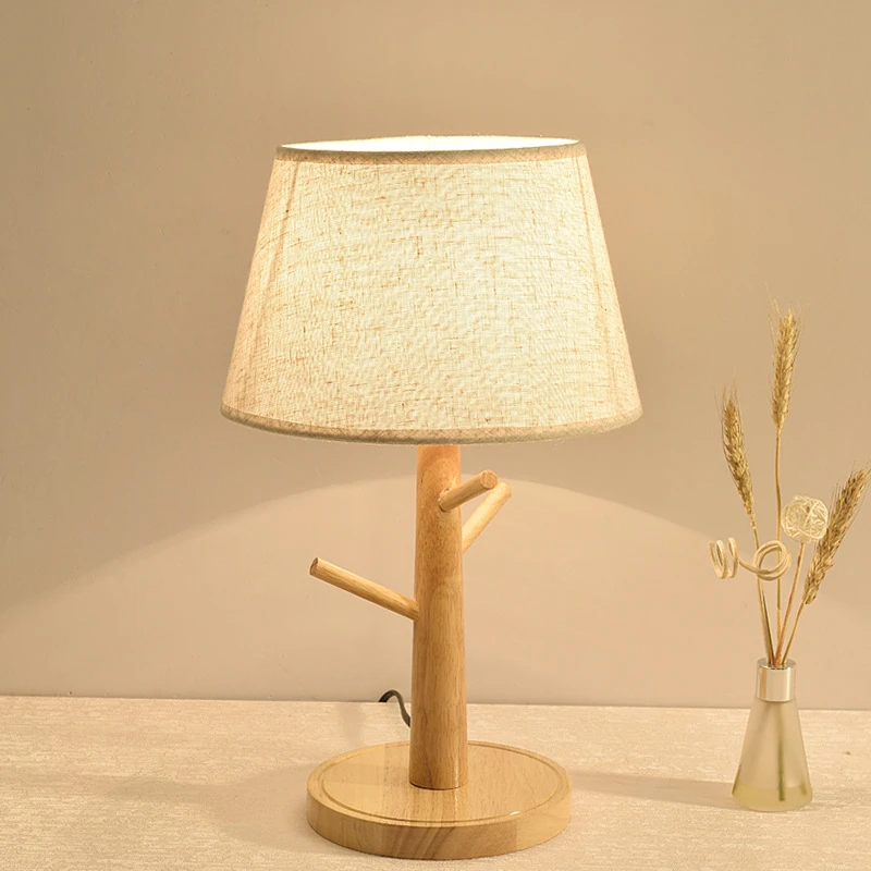 Modern Wood Tree Table Lamps For Bedroom Bedside Nightstand Lamp Nordic Led Wooden Stand Light Fixtures Living Room Home Decor Led Table Lamps Aliexpress