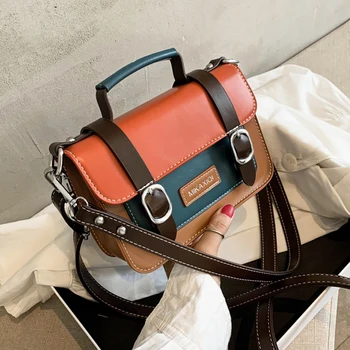

Autumn winter contrast color small bag 2020 new fashion high-end fashion handbag for women single-shoulder cross-body versatile