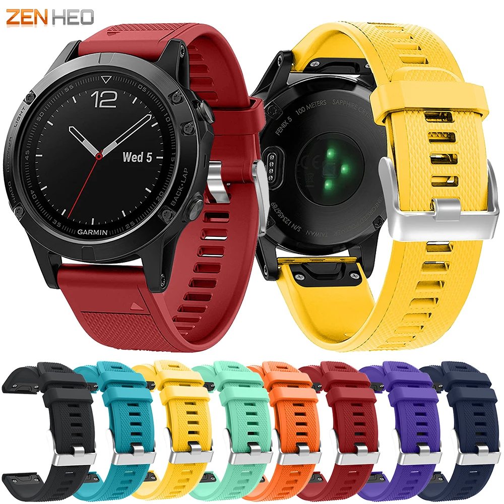

Silicone Bracelet Strap For Garmin Fenix 5/5 Plus Quick Release Easy Fit Watchband For Garmin Forerunner 935 945 Watch Band
