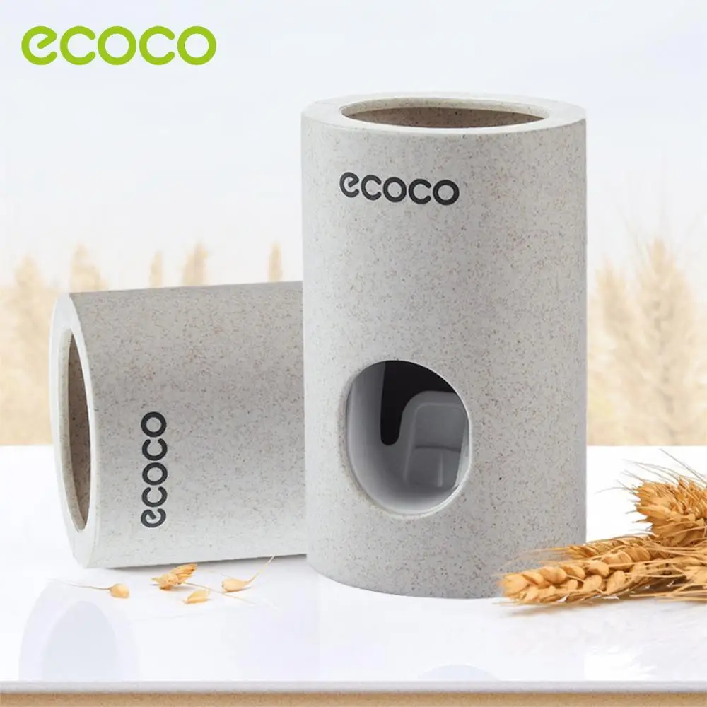 ECOCO Automatic Toothpaste Dispenser Non-toxic Wall hanger Mount Dust-Proof Toothpaste Squeezer Wall Mount Bathroom Accessories