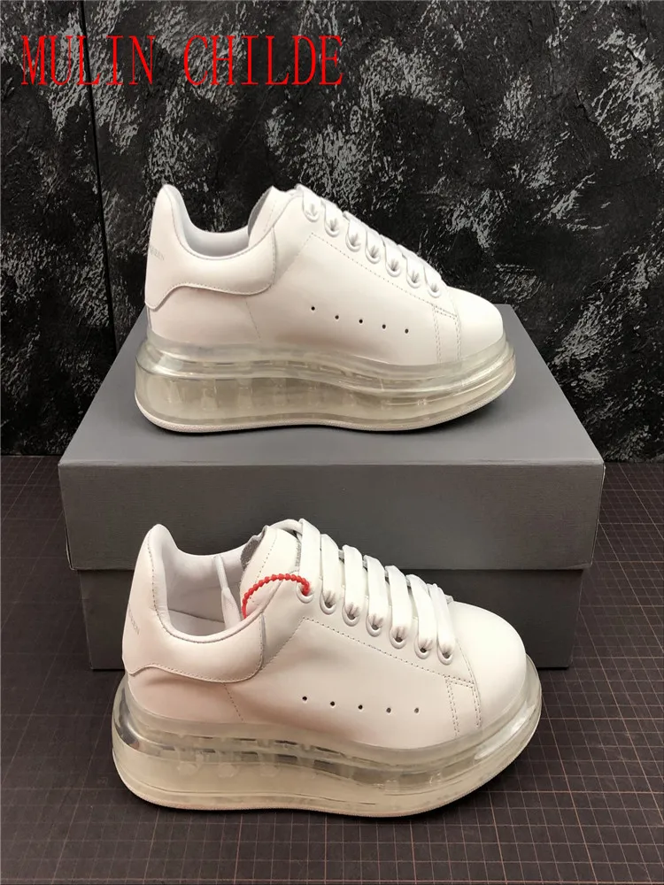 With Original Logo Черная мужская и женская обувь; Chaussures; красивые повседневные кроссовки на платформе; роскошная дизайнерская обувь; кожаная однотонная обувь - Цвет: With Original Logo