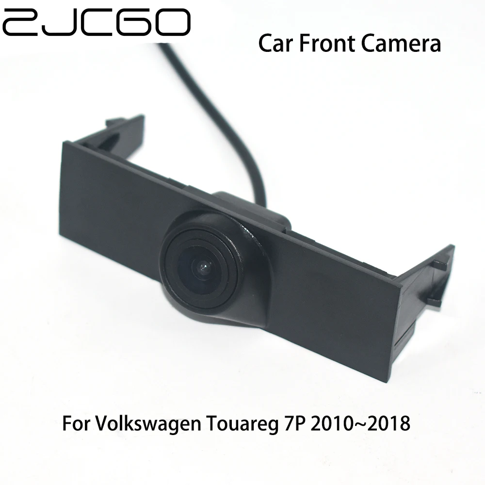 ZJCGO CCD HD автомобиля вид спереди парковка Логотип камера положительный для Volkswagen Touareg 7P 2010 2011 2012 2013