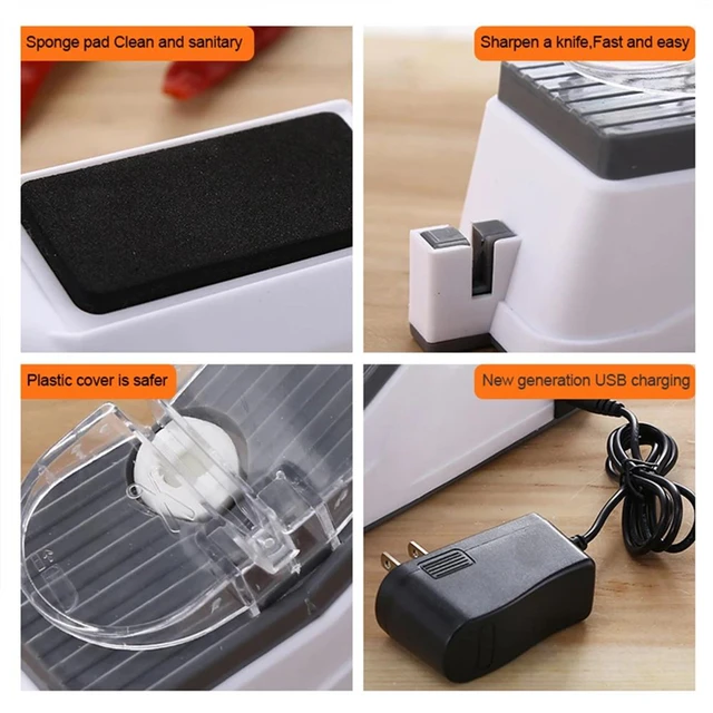 Affûteur de couteaux électrique professionnel, outils de cuisine, broyeur,  affûtage de lame, ménage USB 62 - AliExpress