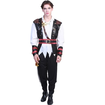 

Pirate Fighting Deckhand Costume Halloween Party Adult Men Carnival Fancy Material Item Type Source Characters Is Brand festival