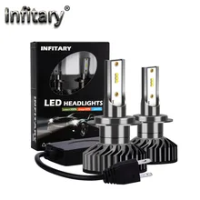 H7 светодиодный головной светильник лампочка H4 светодиодный H11 H3 H8 H1 9005 HB3 9006 HB4 9007 с зэс чипы 8000LM 6500K 72W 12V Автомобильная Противо-Туманная светильник автомобильных ламп