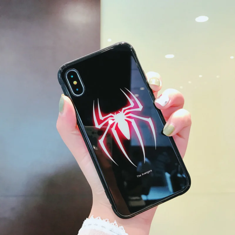 Чехол в виде светящегося стекла для iphone 11 pro Max 7 8 6s Plus Xs чехол для Max XR Cover