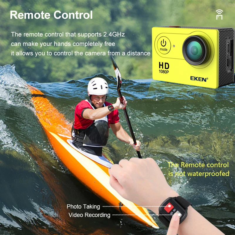 Оригинальная экшн камера EKEN H9/H9R Ultra HD 4K 30 FPS Wi Fi 2.0 дюйма 170D подводная