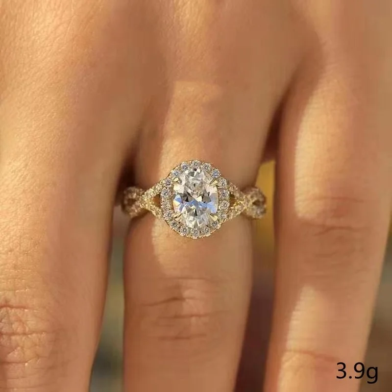 2023 Trend Lega D'Oro Twist Intarsiato Strass Semplice Anello Anelli Da Donna Bague Femme Gioielli Da Donna Bijoux Bicapispalla Femminile Carino