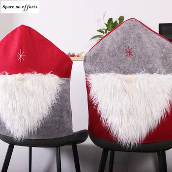 

Santa Hat Chair Covers Christmas Decoration Dinner Chair Xmas Cap Sets Dinner Table Hat Chair Back Covers For Home
