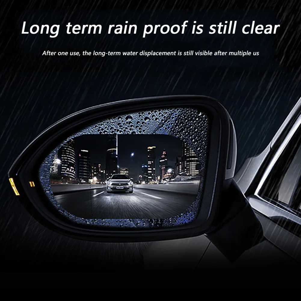 2pcs Universal Car Side Mirror Protective Film Anti Fog Glare Rainproof