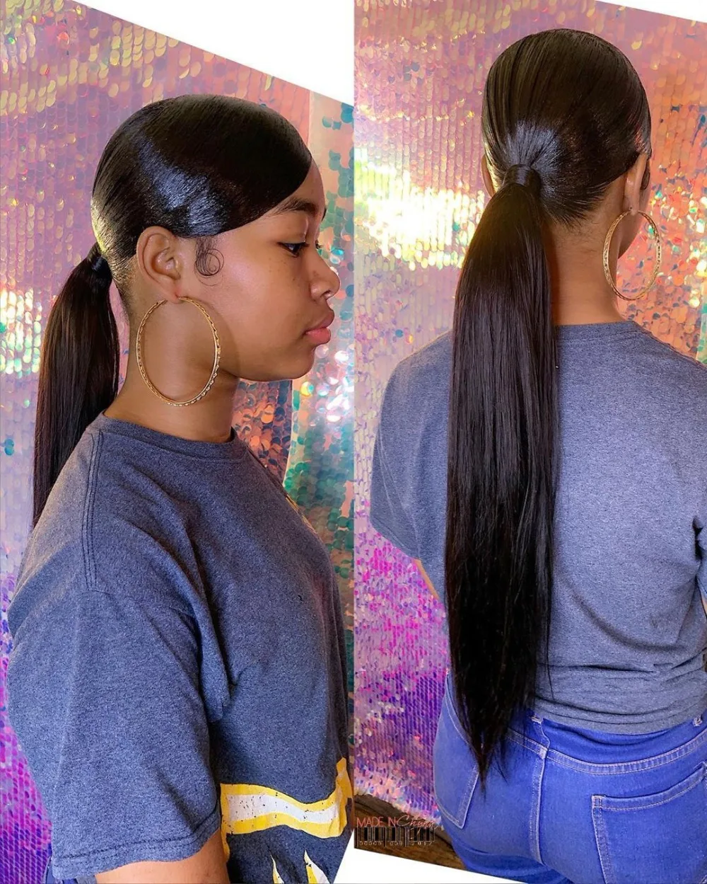 ponytail straight mslove