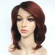 Pervado волосы 10 дюймов Короткие натуральные волнистые боб парик золотой микс темно-коричневый парики для женщин термостойкие синтетические Косплей парики