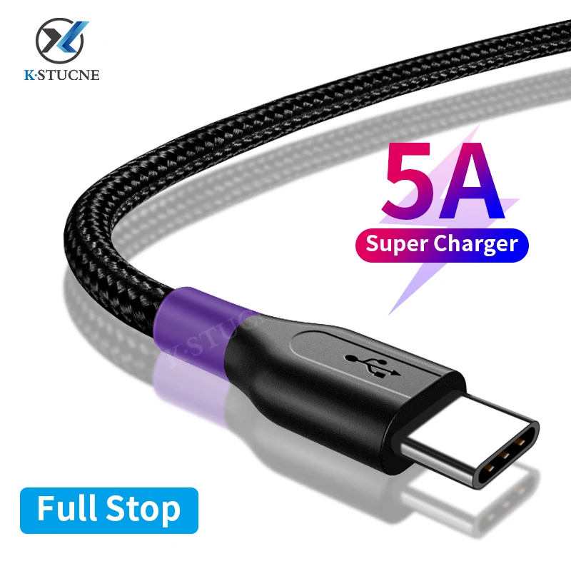 USB Type C Cable For Huawei Mate 20 P30 P20 P10 Pro Lite Honor 5A 40W USBC Fast Charging Charger USB-C Type-C Cable Wire Cord